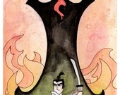 A Samurai Lost in Time - 8x12 print