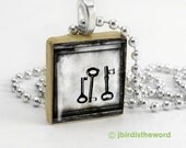 Keys by the rules of 3rds scrabble tile pendant