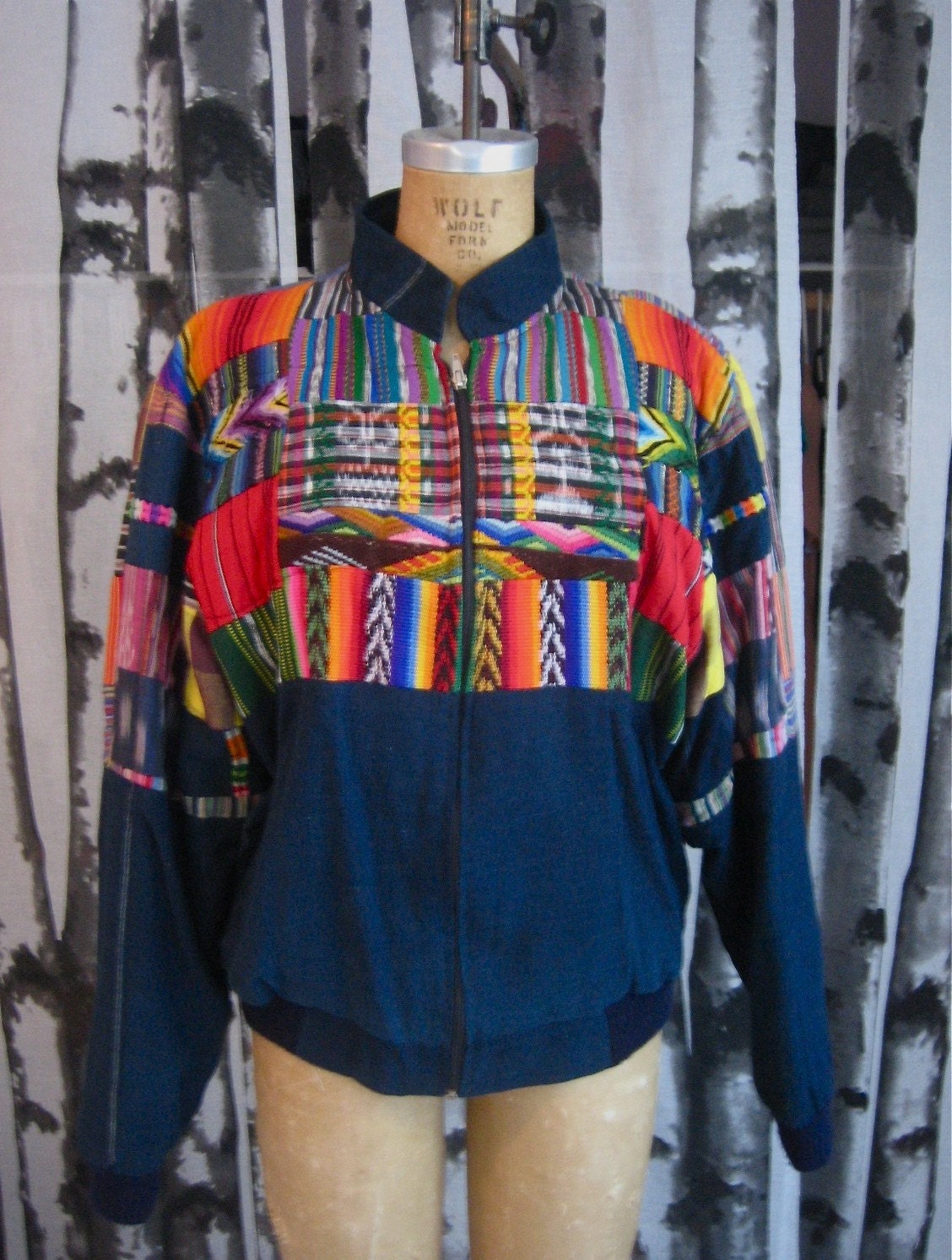 80s Guatemala patchwork jacket