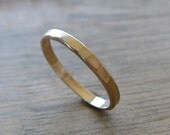 14k Gold Textured Ring Recycled Wedding Band Modern Matte Finish