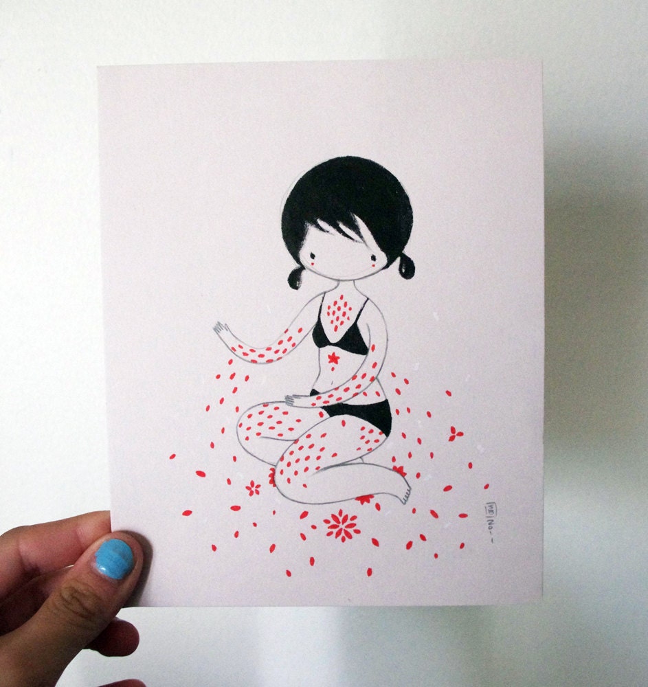 Sow - original pencil, ink and acrylic drawing on pearl grey paper