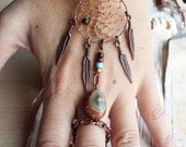 Bohemian Dreamcatcher Slave Bracelet Boho Hippie Stone Tribal Gypsy Copper Twilight Dream Catcher Native American Inspired