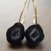 Black Agate Druzy Earrings in 14k gold OOAK