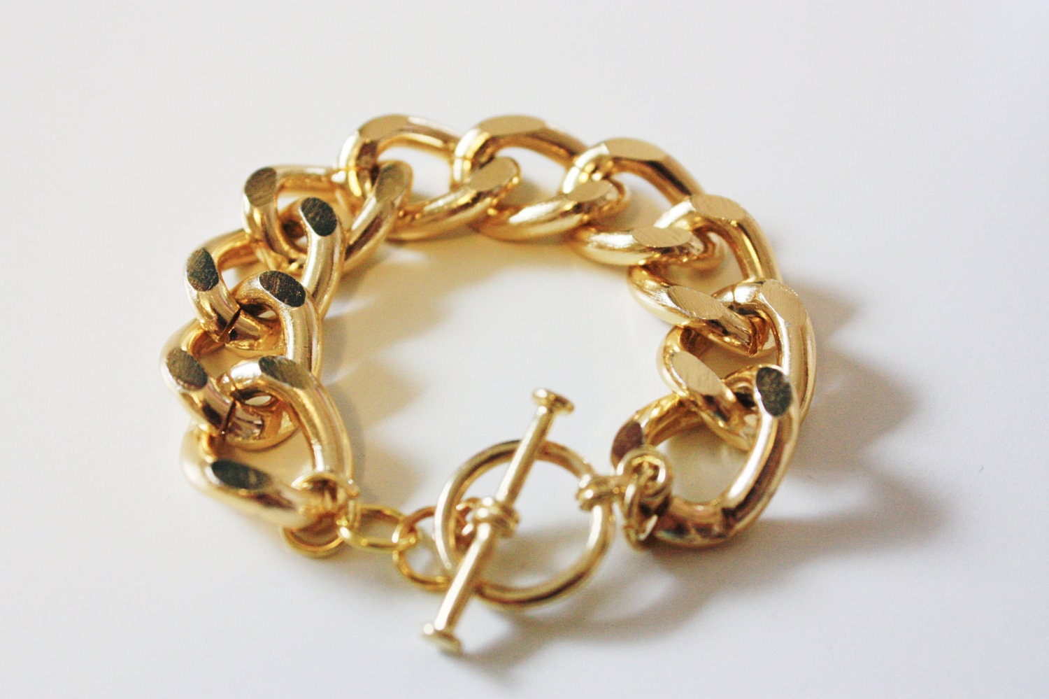 Original Gold Chain Bracelet with Toggle Clasp