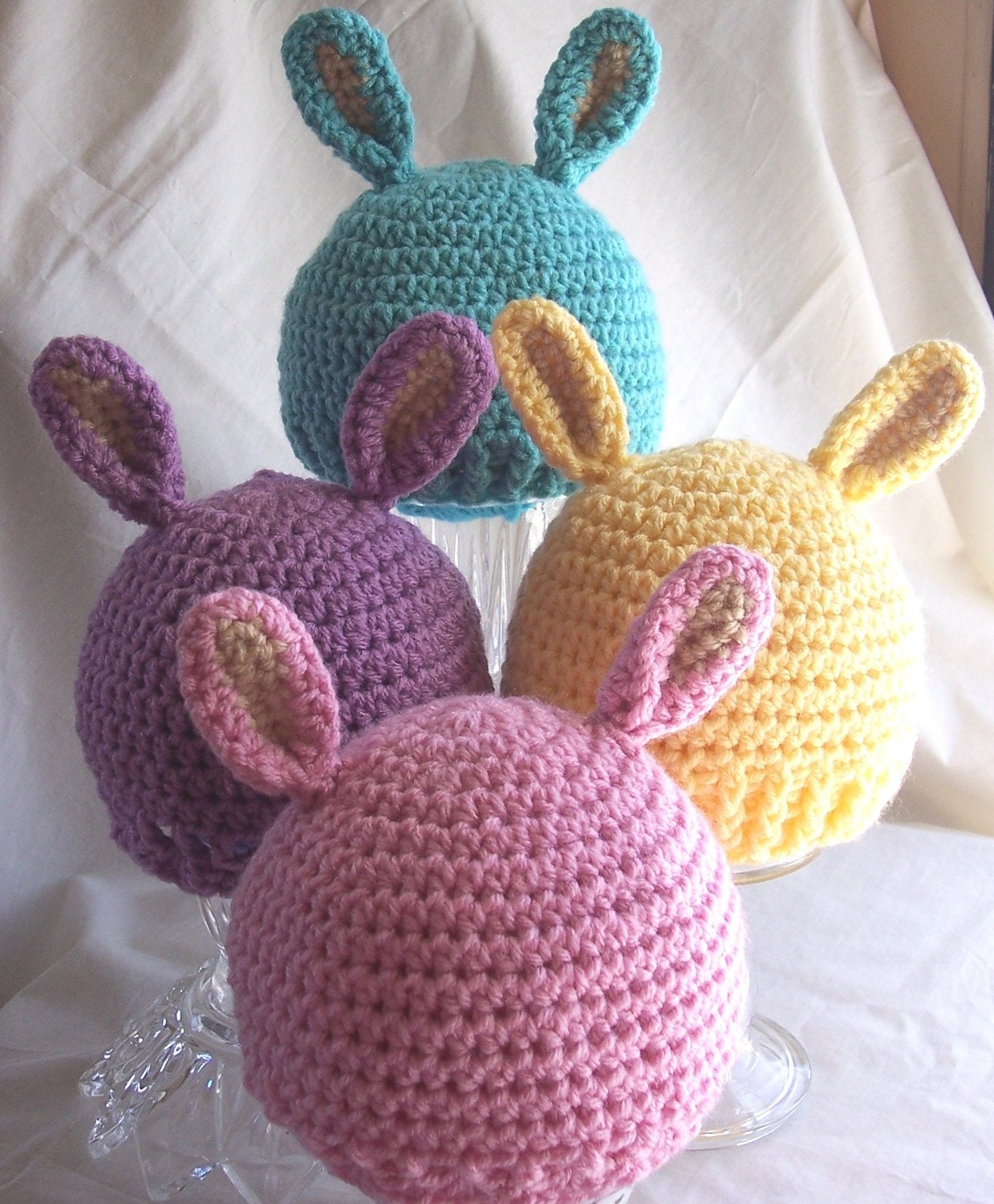Bunny Ears Baby Hat Crochet Easter Bunny Hat Size by ...