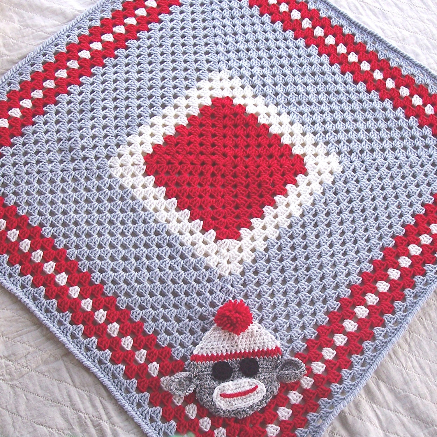Baby Sock Monkey Blanket Baby Monkey Blanket 30 x by ...