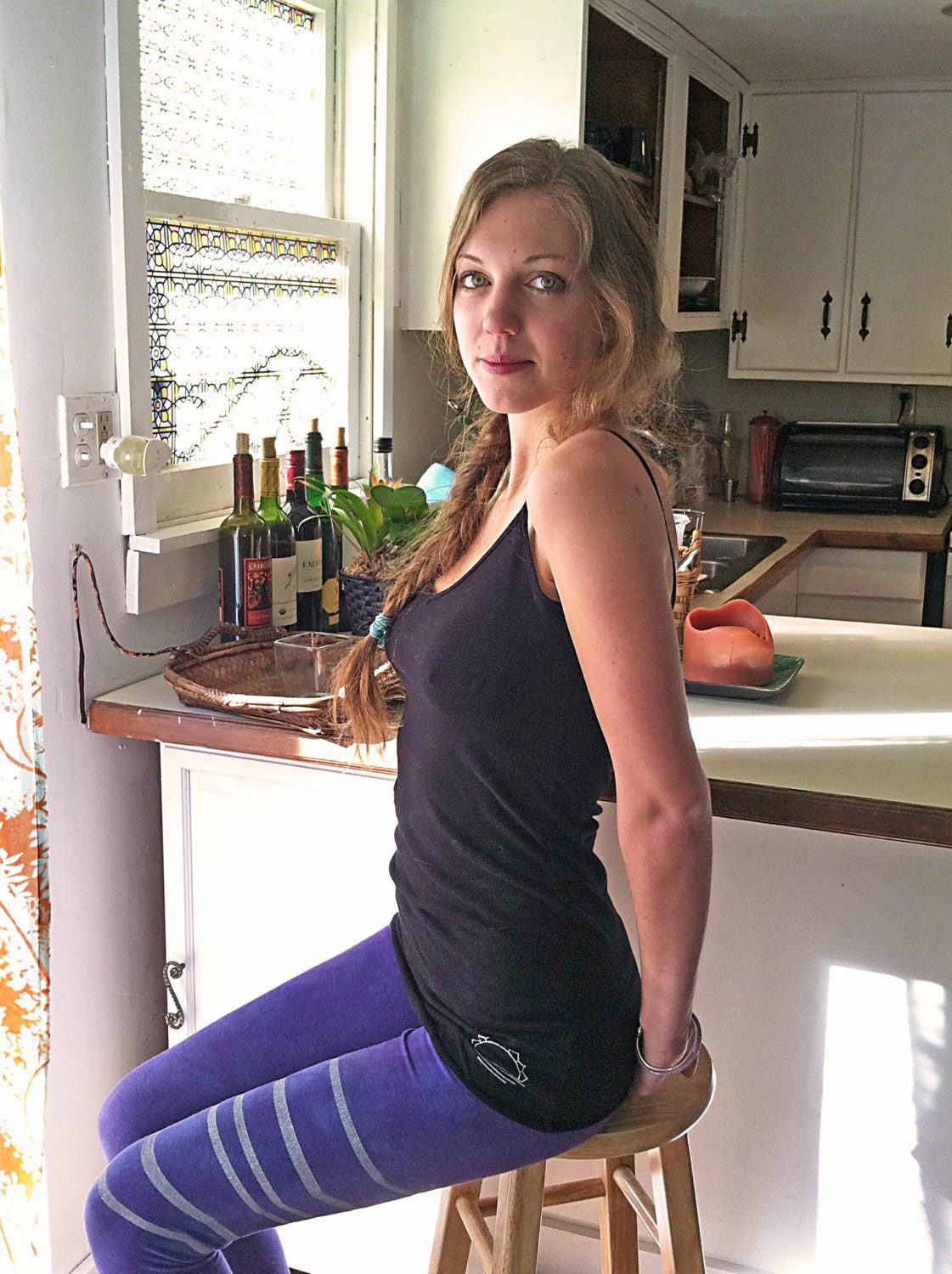 organic cotton indigo sky everyday yoga leggings
