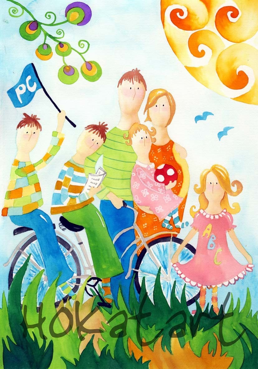Custom  illustration Family portrait  for weddings birthdays anniversaries Christmas gift
