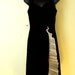 Sale Vintage 40s Black Velvet party dress / 40s dress / Size m / Velvet Depression