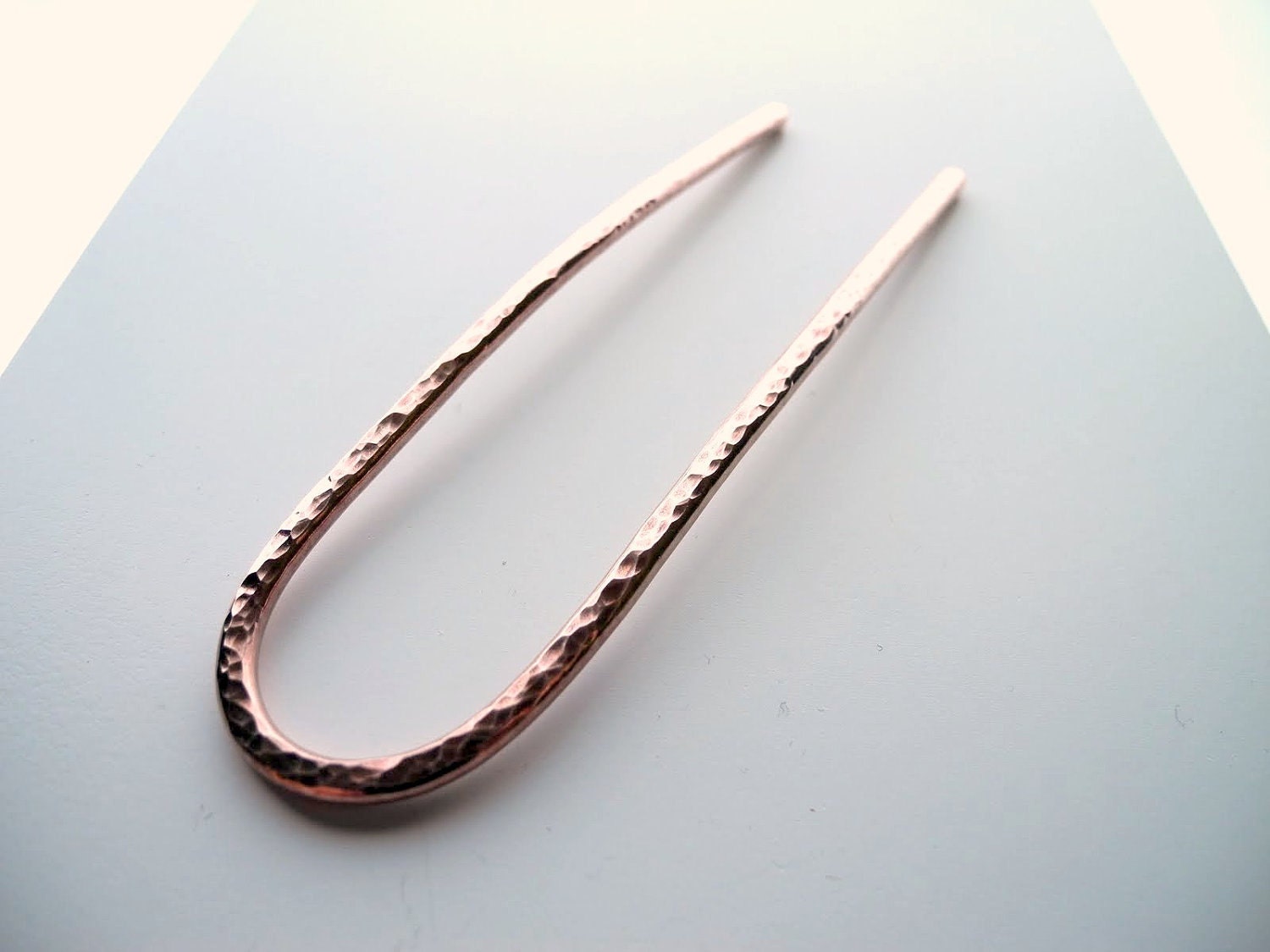 Metal Hair Fork Slim  - Copper