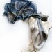 Silk scarf-Hand painted silk scarf Grey collection by Dimo-Old lavender grey flowers best gift for Mothers day OOAK