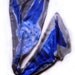 Hand painted silk scarf.Cobalt blue grey silk scarf. Lapis Lazur vase OOAK. Abstract painting on silk by Dimo