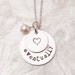 Eventually Infertility Necklace, Adoption Gift Idea, Hand Stamped Sterling Silver Jewelry,  Miscarriage Gifts, Infertility Gifts