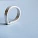 Heavy Band Tear Shaped Ring Sterling Silver Band
