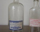 Antique Glass Apothecary Bottle - Oil of Wintergreen - Cases Drug Store - Logan Ohio