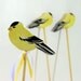Plant Table Marker Yellow Goldfinch Garden Decor