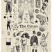 Vintage Circus Rubber Stamp Collection