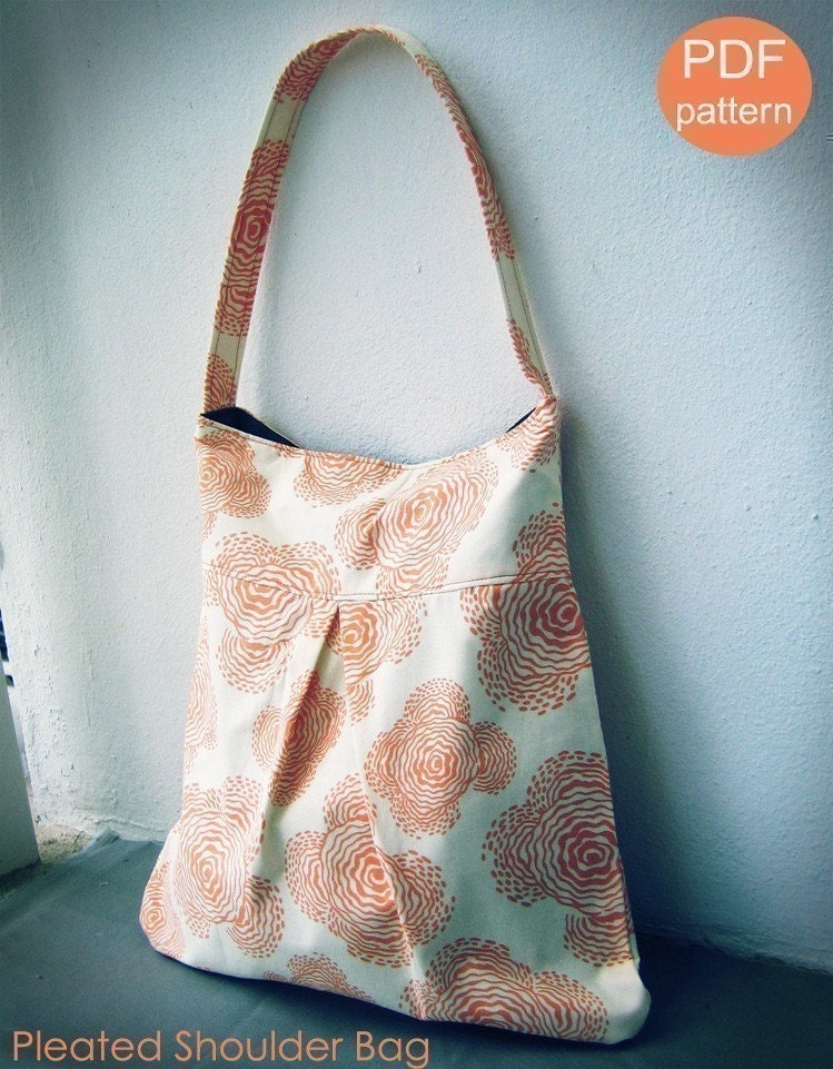 Pleated Shoulder Bag PDF Sewing Pattern and Tutorial