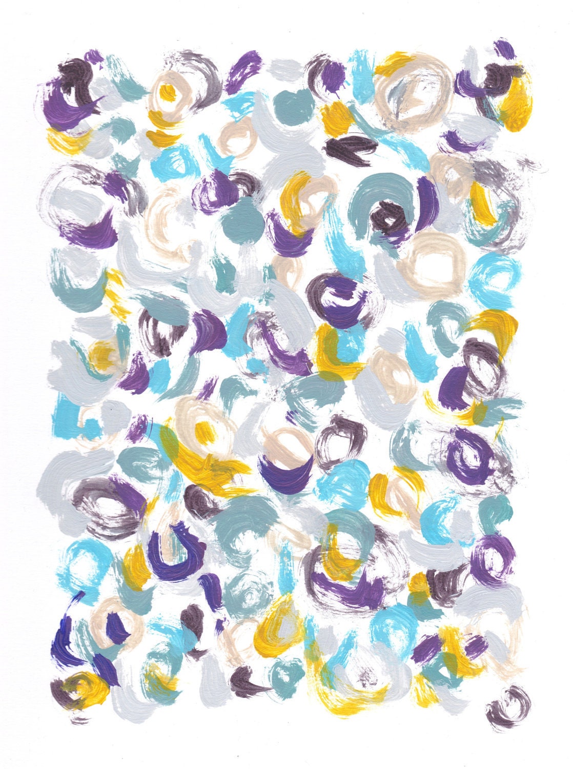 Original abstract painting on 9x12 paper - Fresh Impressions 15