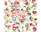 Original abstract painting on 9x12 paper - Fresh Impressions 16