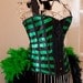 MICHELLE - Poison Ivy green black Burlesque Costume corset SEXY dress