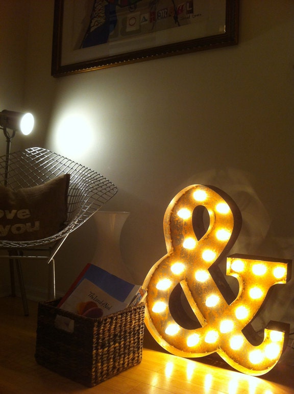 Vintage Industrial Metal Marquee Lights - Ready to Ship - Ampersand &
