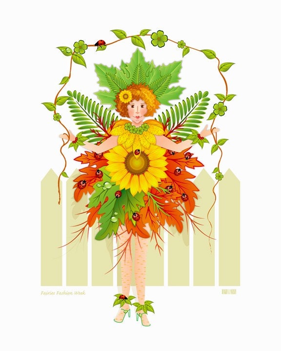 8 x 10 Fairies Fashion Week Illustration