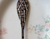 1 custom monogrammed spoon-woodburned with ooak design- choose from pictured styles in this listing-monogrammed  utensil- housewares