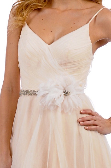 321- Eden Lux Rhinestone Sash- crystal, wedding sash, bridal belt, floral