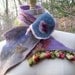 Felted SCARF/ WRAP/ Neck Warmer with tassels and silk flowers