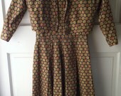 CLEARANCE Napoleon French Coin Novelty Print Dress & Bolero Jacket