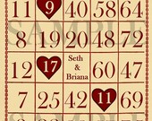Bingo Save The Date Customized Announcement DIY Printable - wedding invitation party anniversary engagement - U Print 300dpi jpg sh44a-b