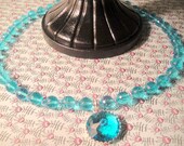 Topaz and Quartz  (Blue Topaz and Blue Quartz Necklace)