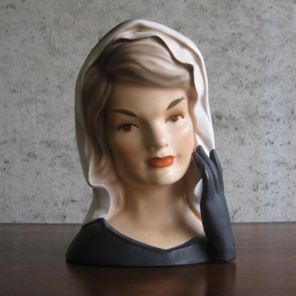 circa 1964 Jackie Kennedy Inacro head vase.