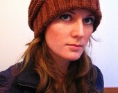 AESDERINA // hat horizontal rib double brim toque knitting pattern PDF
