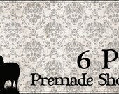 Children and Sheep - Elegantly Simple Design, Premade Etsy Shop Banner Set Graphics