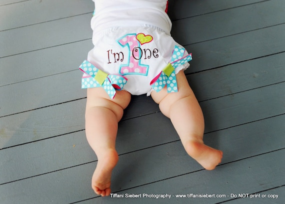 First Birthday Bloomers, Cupcake, Birthday Outfit, I'm One, Number One