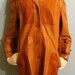 Vintage Dark Orange Leather and Suede Jacket
