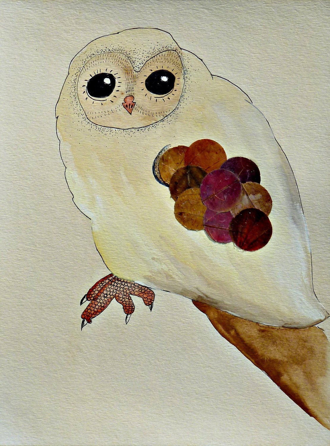 Naturalists Sketchbook Leaf Winged Owl