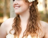 Bridal Hair Accessories, Fascinator, Vintage inspired Bridal fascinator, ivory fascinator, bridal fascinator