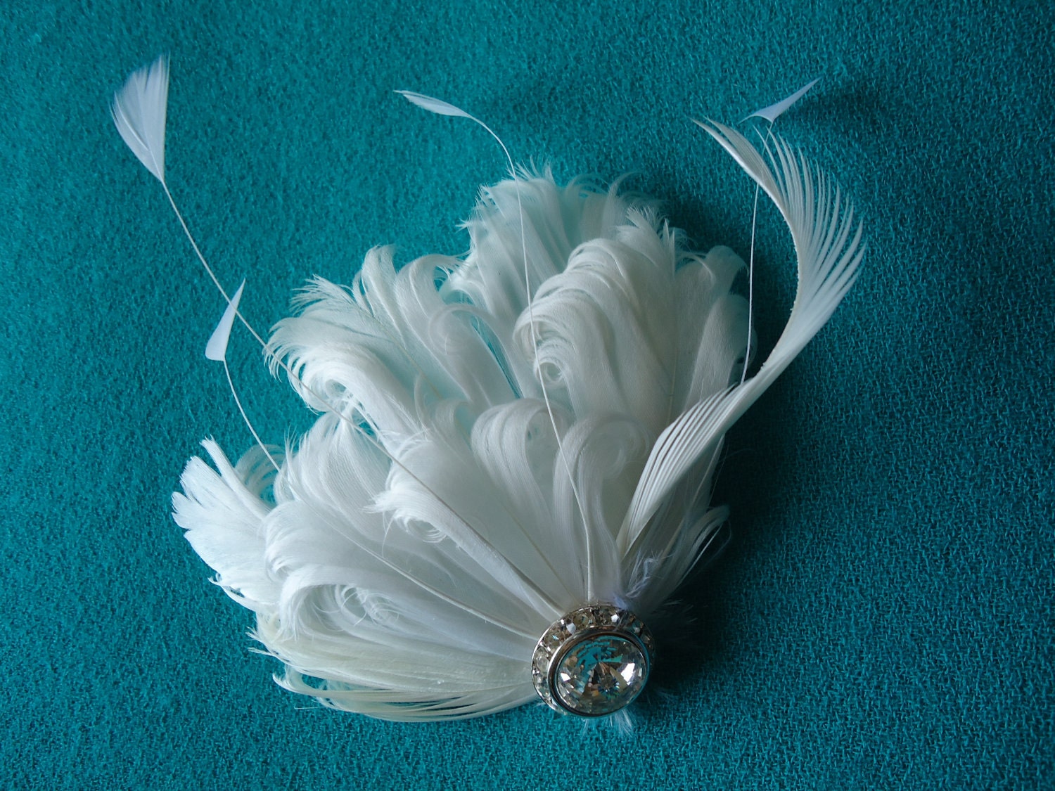 Wedding fasciantor for the bride with crystal embellishment