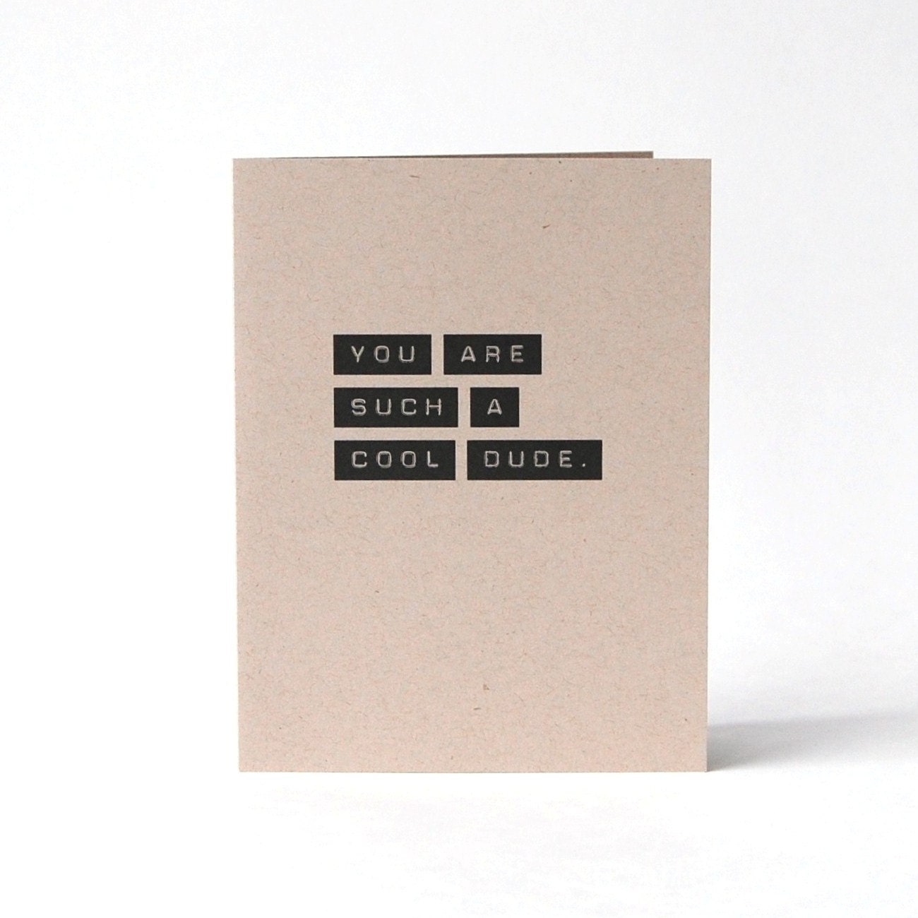 You Are Such A Cool Dude. - Blank Recycled Greeting Card
