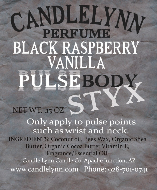 Pulse Body Styx Perfume - Black Raspberry Vanilla