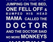 A5 unframed print Five Little Monkey's- Nursery Print
