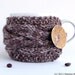 Coffee Cozy in Brown and White, Espresso Mug Cozy, Coffee Cozy Sleeve - Cabled Cup Cozy - Tree Nature Chocolate - Fathers Day Gift