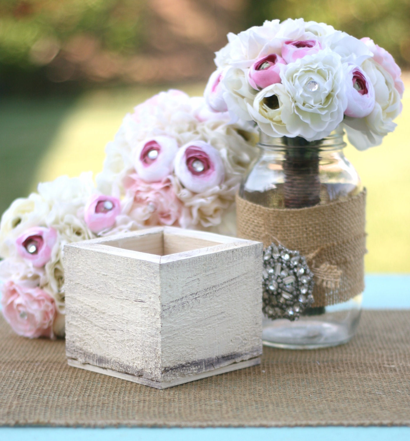 Shabby Chic Planter Box Distressed Vintage Inspired Home Decor (item P20023)