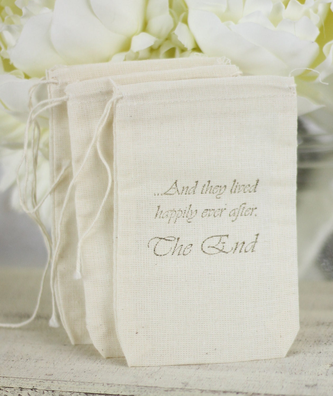 Rustic Wedding Favor Bags Happily Every After Candy Bags Dessert Bar SET of 50