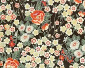 SALE - Asian Floral on Black, Hanayume