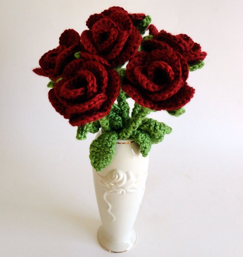 Bouquet of Roses - PDF Crochet Pattern - Instant Download