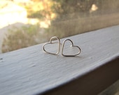 Heart Earrings in Silver or Gold